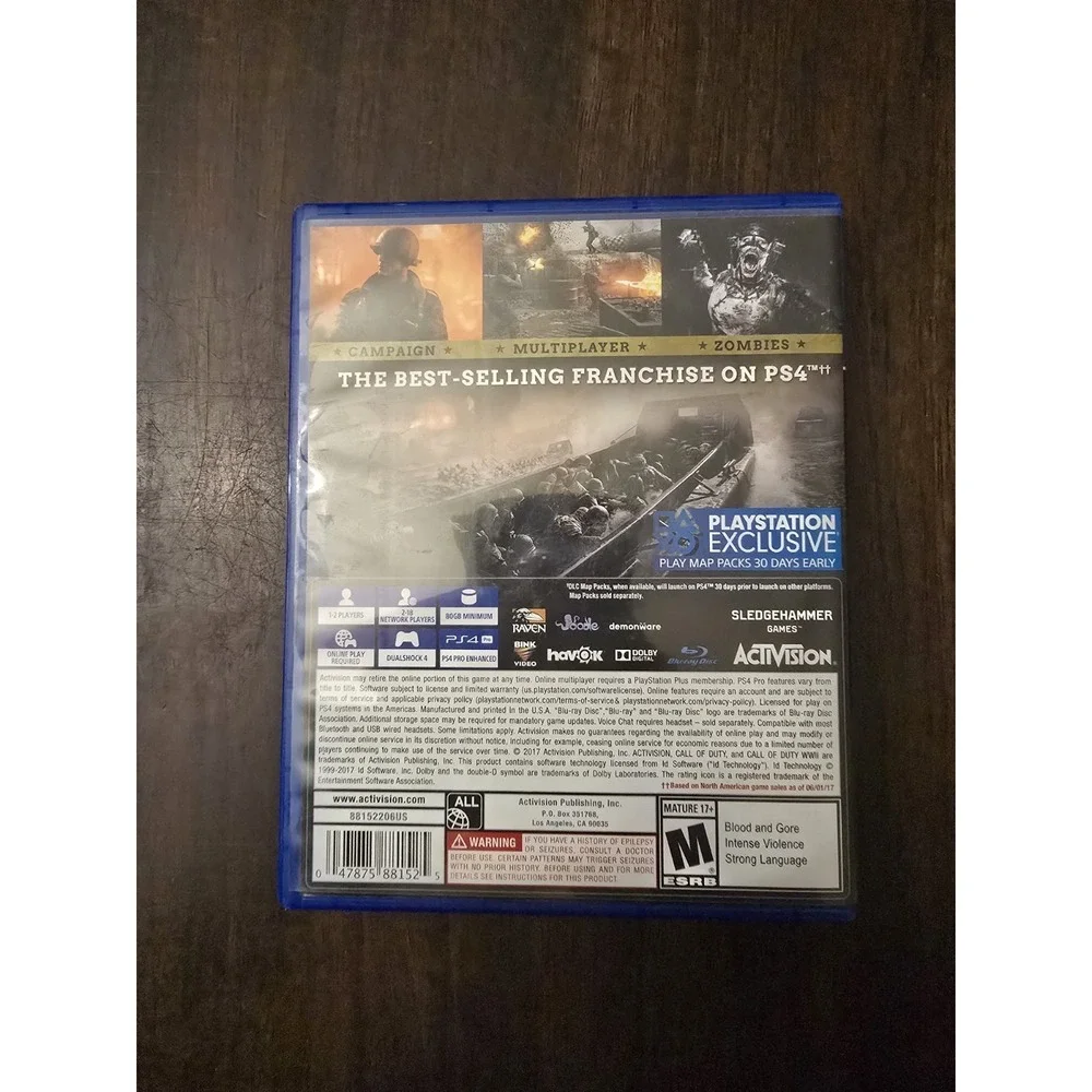 Call of Duty WW2 WWII PS4 (Sony Playstation‎ 4) PS4 -